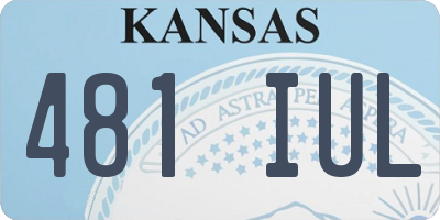 KS license plate 481IUL