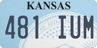 KS license plate 481IUM