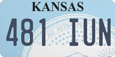 KS license plate 481IUN