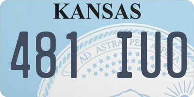 KS license plate 481IUO