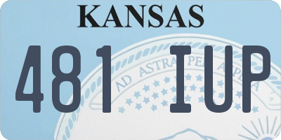 KS license plate 481IUP