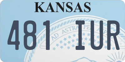 KS license plate 481IUR