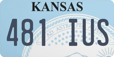 KS license plate 481IUS