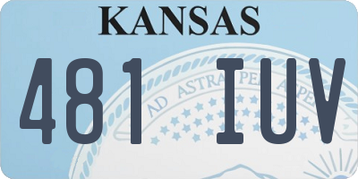 KS license plate 481IUV