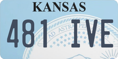 KS license plate 481IVE