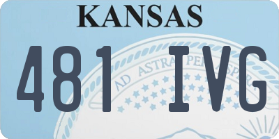 KS license plate 481IVG