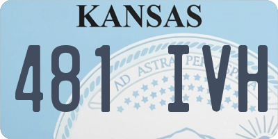 KS license plate 481IVH