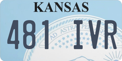 KS license plate 481IVR