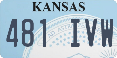 KS license plate 481IVW