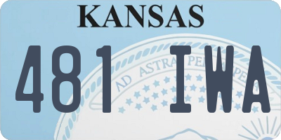 KS license plate 481IWA