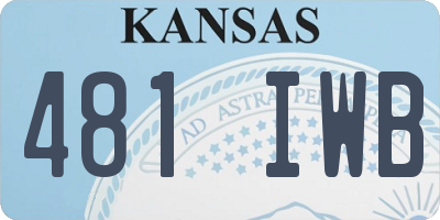 KS license plate 481IWB