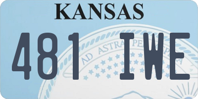 KS license plate 481IWE