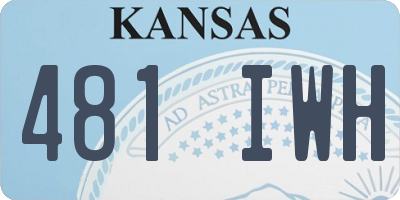KS license plate 481IWH
