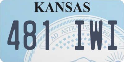 KS license plate 481IWI