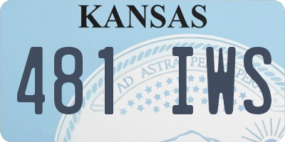 KS license plate 481IWS