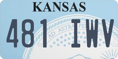 KS license plate 481IWV