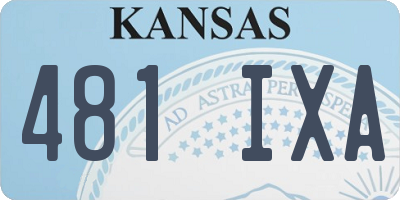 KS license plate 481IXA