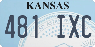 KS license plate 481IXC