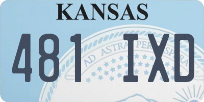KS license plate 481IXD
