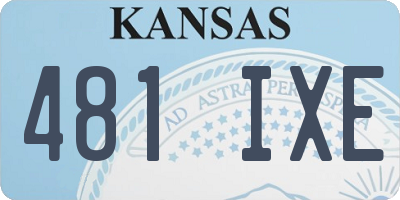 KS license plate 481IXE