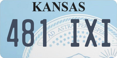 KS license plate 481IXI