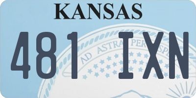 KS license plate 481IXN