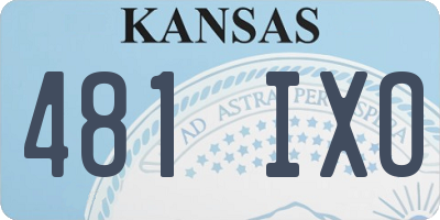 KS license plate 481IXO