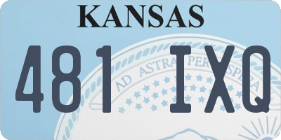 KS license plate 481IXQ