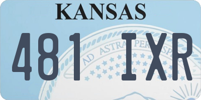 KS license plate 481IXR