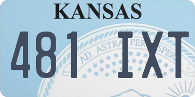 KS license plate 481IXT