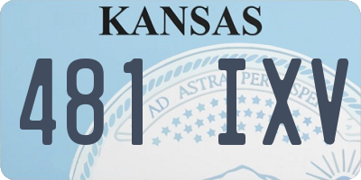 KS license plate 481IXV