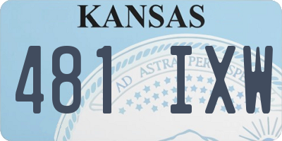 KS license plate 481IXW