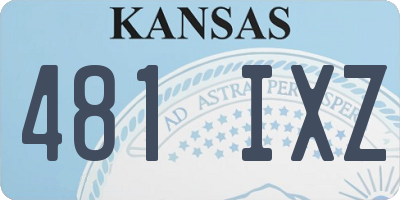 KS license plate 481IXZ
