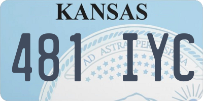 KS license plate 481IYC