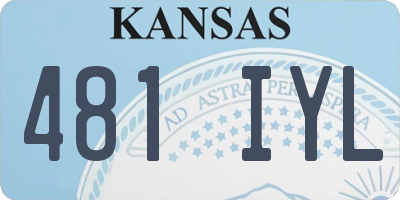 KS license plate 481IYL