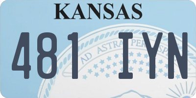 KS license plate 481IYN
