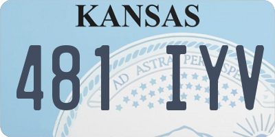 KS license plate 481IYV