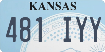 KS license plate 481IYY
