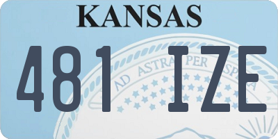 KS license plate 481IZE
