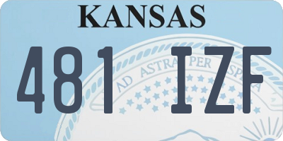 KS license plate 481IZF