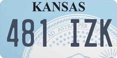 KS license plate 481IZK