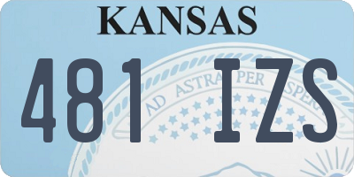 KS license plate 481IZS
