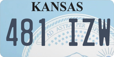 KS license plate 481IZW