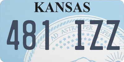KS license plate 481IZZ