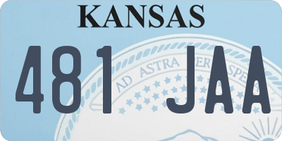 KS license plate 481JAA