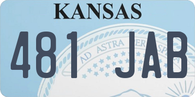 KS license plate 481JAB