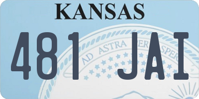 KS license plate 481JAI