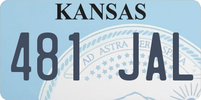 KS license plate 481JAL