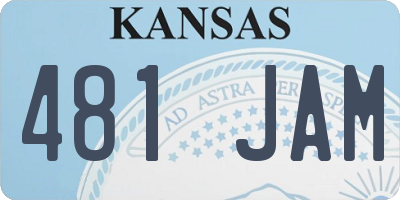 KS license plate 481JAM