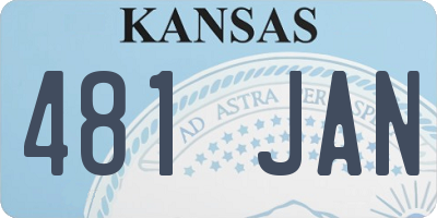 KS license plate 481JAN